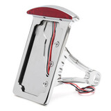 Motorcycle License Plate LED Tail Light Vertical Side Bracket For Harley Mount