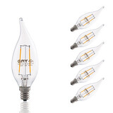 Warm White Ac 110-130 V Led Filament Bulbs Decorative E12 6 Pcs