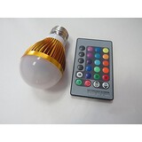 3w Bulbs Led 85v-265v Rgb E27 Remote Control