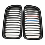 E38 Color Matte Black Grilles For BMW Front M Style Wide