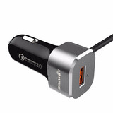 Ports Car Charger Micro USB Cable Certified 2.1A USB Type C Dual Qualcomm