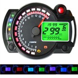 Motorcycle 12V Speedometer Odometer Adjustable LCD Digital Waterproof