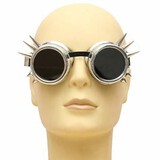 Punk Glasses Cyber Cosplay Goggles Halloween Welding Biker Steampunk Rivets Vintage