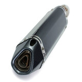 System 51mm Pipe Motorcycle Exhaust Muffler Silencer Carbon Stainless Steel