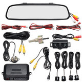 Car Rear View Monitor Parking System Mirror Reversing Camera 4.3 inch LCD Sensors