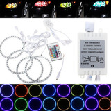 120MM RGB Remote Control 12V Angel Eyes Multi-Color 5050 Flash LED SMD