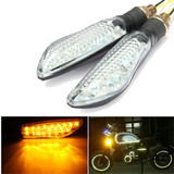 LED Turn Signal Indicators 12V Motorcycle Blinker Amber Lights Lamp