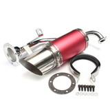 Exhaust 50MM Stainless Steel System GY6 50cc 150cc Short Performance Carbon Fiber Scooter