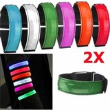 Belt 2pcs LED Reflective Arm Band Green Strap Running Night Signal Safety