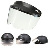 Universal Motorcycle Helmet Flip Up Transparent Lens Visor Button Sunscreen Model Wind UV