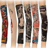 Temporary Tattoo Sleeves Stretchy Halloween Party Arm 6pcs Styles Mix