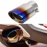 Tail Pipe Muffler Car Stainless Steel Exhaust Tip Inlet Decorative 60mm Trim Universal