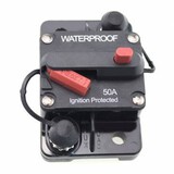 Switch Circuit Breaker Reset Ignition Car Boat Protected Fuse Holder RV Manual 50A Resettable