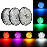Round LED Rear Brake Stop 24LED Taillight 6W 7 Colors Light For Motorcycle Reflector