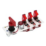 Car Modified Light 20A 12V Start Ignition Switch Switch Red Combination Trio