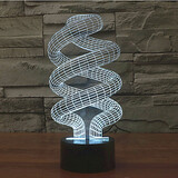 100 Touch Dimming 3d Colorful Decoration Atmosphere Lamp Christmas Light Novelty Lighting Led Night Light Spiral