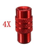 Dust Cover Caps Aluminum Valve 4pcs Red Motorcycle Bicycle MTB