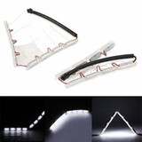 Lamp Streamer 1Pair Daytime Running Lights Steel Ring LED Turn Lights White