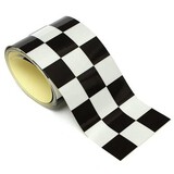 3 Inch Car Motorcycle Bike Checkered Sticker Tank Tape Black White Flag Vinyl Decal