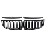 Slat Double Car BMW E90 E91 Matt Black One Pair Front Kidney Grille