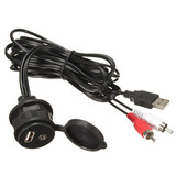 Car 3.5mm Extension Cable USB Port Boat Motor AUX