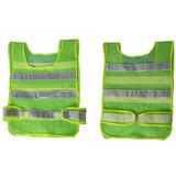 Waistcoat Traffic Security Vest Reflective Green Mesh Stripes 2Pcs