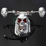 Rear Skull Motorcycle Taillight ATV Plate Turn Signal Brake