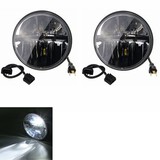 HID Davidson Beam 30W Inch H4 Jeep Light Lamp For Harley 6000K H13 Hi Lo 2Pcs 8000LM