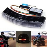 Motorcycle Helmet LEDs Racer Lamp Brake Wireless Light Turn Signal 12V 8 Warning