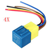 Automotive Relay with Wiring Harness and Socket 12Volt 30A 40A 4X