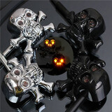 Skull Universal 12V Motorcycle Turn Signal Indicator Light Amber