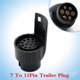 Trailer Pin Black Plastic Tirol Trailer Plug Connector Wiring 12V Tow Bar Towing