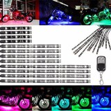 Strips Flashing Light Neon Glow Wireless Remote Multicolor 5050LED Motorcycle
