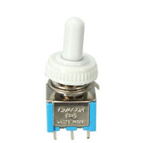 6 PINs 3 Position Cap ON OFF White Rubber Toggle Switch Waterproof