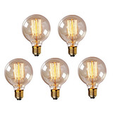 G95 Edison Bulb Light 5pcs Lamp Incandescent Retro Bulb 220-240v