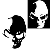 Car Ghost Car Decoration Sticker Skull Reflective Decal