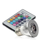 E27/e14 85-265v Gu10 Led Light Bulb Remote Control Color Changing