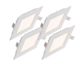 Panel Light Square 6w Ac85-265v Smd Chip 2800-6500k Led 4pcs