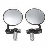 Round Handle Bar End 8inch 3inch Motorcycle Aluminum Side Mirrors