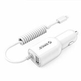 ORICO 2.4A 3C iPad 1.5A Port USB Car Charger iPhone Android