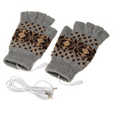 Removable Heated Gloves 1.5M USB Half Finger Gloves 5V Warmer