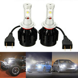 H7 3200LM 30W Car High Low Beam LED Headlight White Pair Front Lamp