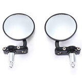 Style Harley Round Side Mirrors For Honda Universal Black Aluminum 8 Inch