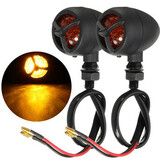 Blinker Indicator 12V Motorcycle LED Turn Signals Harley Propeller Style Yellow Blinker