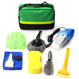 Interior Exterior Cleaner Shovel X Car Kit Cleaning Brush Sponge Vacuum Glove