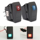 Rocker Toggle Switch SPST 12V 20A Marine Car Van Boat ON OFF LED Illuminated