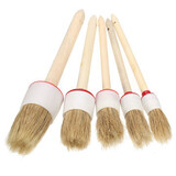 Seats Wheels Soft Handle Dash Car Brushes Detailing Wood 5pcs Cleaning