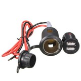 Power Charger Adapter 12V MAX Motorcycle Dual USB 5V 2.1A