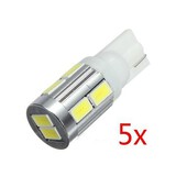 5630 5 x Rear 10SMD Lamp Bulb White Parking Light T10 LED Canbus
