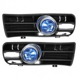 Front Fog VW Golf MK4 LED Light Lamp Blue Lower Grille